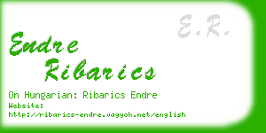 endre ribarics business card